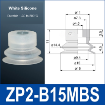ZP2-B15MBS White Silicone | clean product image