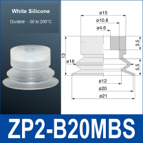 ZP2-B20MBS White Silicone | clean product image