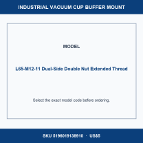 Large-Head Dual-Side Port Vacuum Cup Buffer Mounts — L45–L150 mm-BOLTTE
