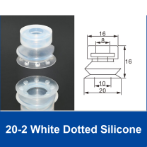 20-2 White Dotted Silicone | clean product image