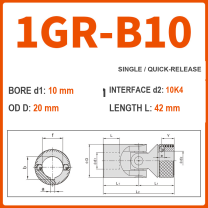 BOLTTE 1GR-10K4 40Cr universal joint coupling dimension drawing