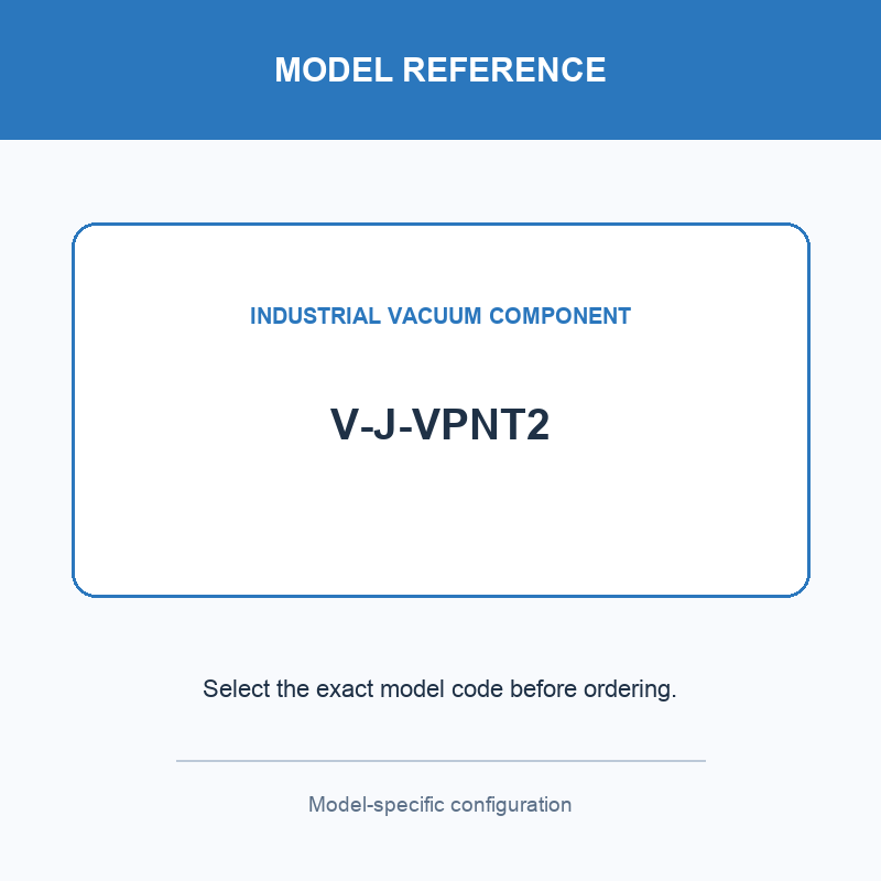 V-J-VPNT2 mini vacuum component with model-specific drawing or reference card