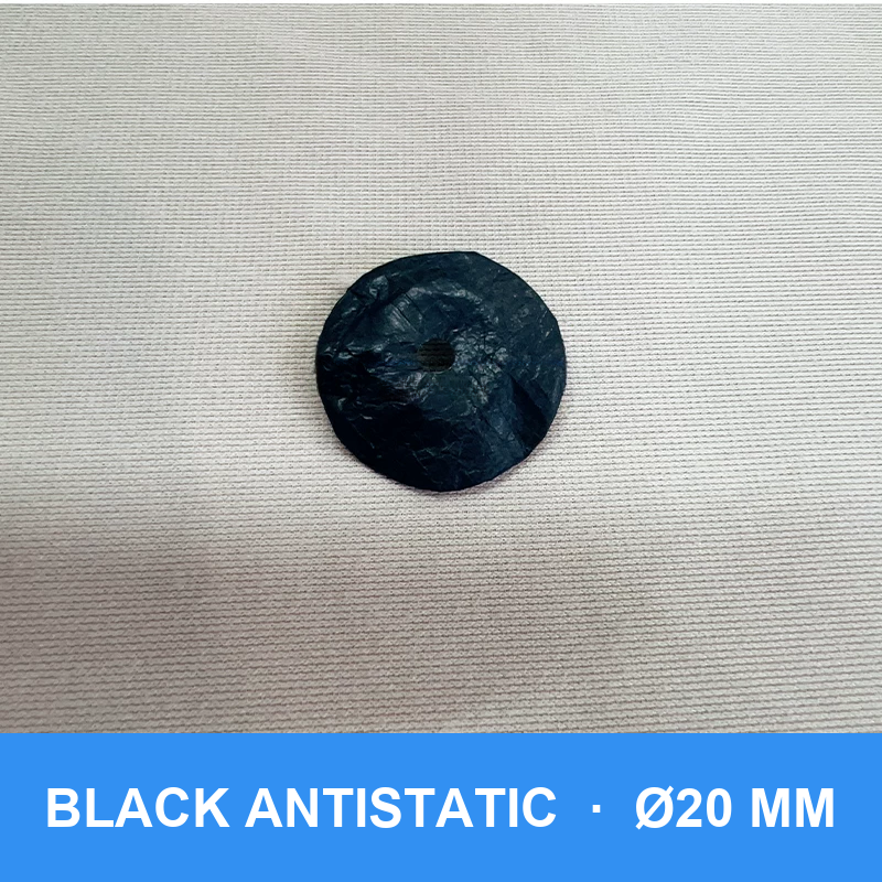 Black antistatic vacuum suction cup cover, 20 mm diameter