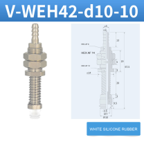 V-WEH41 / V-WEH42 Rear-Port Spring-Loaded Vacuum Cup Assemblies, 6–80 mm-BOLTTE