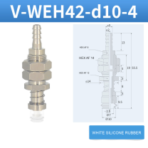 V-WEH41 / V-WEH42 Rear-Port Spring-Loaded Vacuum Cup Assemblies, 6–80 mm-BOLTTE