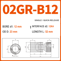 BOLTTE 02GR-12K4 40Cr universal joint coupling dimension drawing