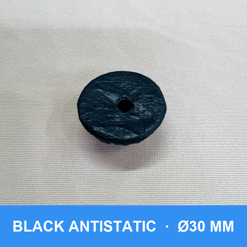 Black antistatic vacuum suction cup cover, 30 mm diameter