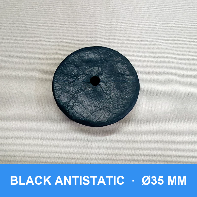 Black antistatic vacuum suction cup cover, 35 mm diameter