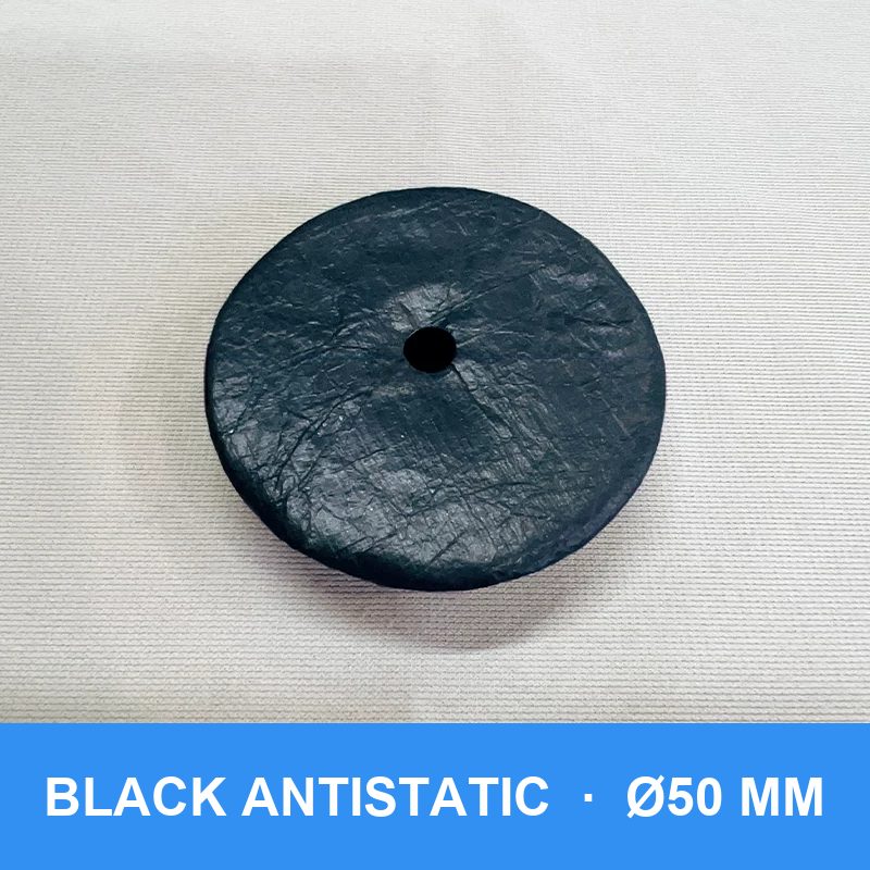 Black antistatic vacuum suction cup cover, 50 mm diameter