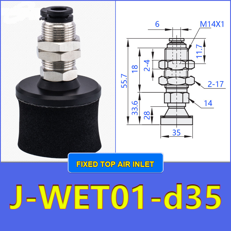 J-WET01-D35 — English product and dimensional drawing image