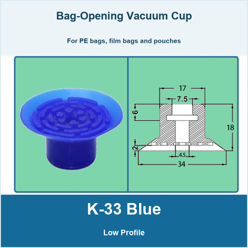 K-33 Blue - Low Profile model reference and dimensions