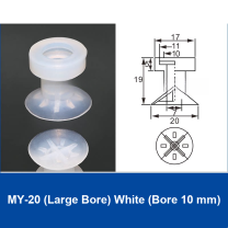MY-20 (Large Bore) White (Bore 10 mm) | clean product image
