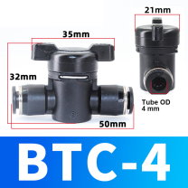 BOLTTE BTC-4 (10-Pack) pneumatic manual shut-off valve