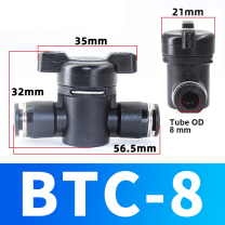BOLTTE BTC-8 (10-Pack) pneumatic manual shut-off valve