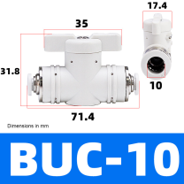 BOLTTE Premium White BUC-10 pneumatic manual shut-off valve