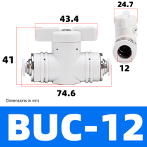 BOLTTE Premium White BUC-12 pneumatic manual shut-off valve