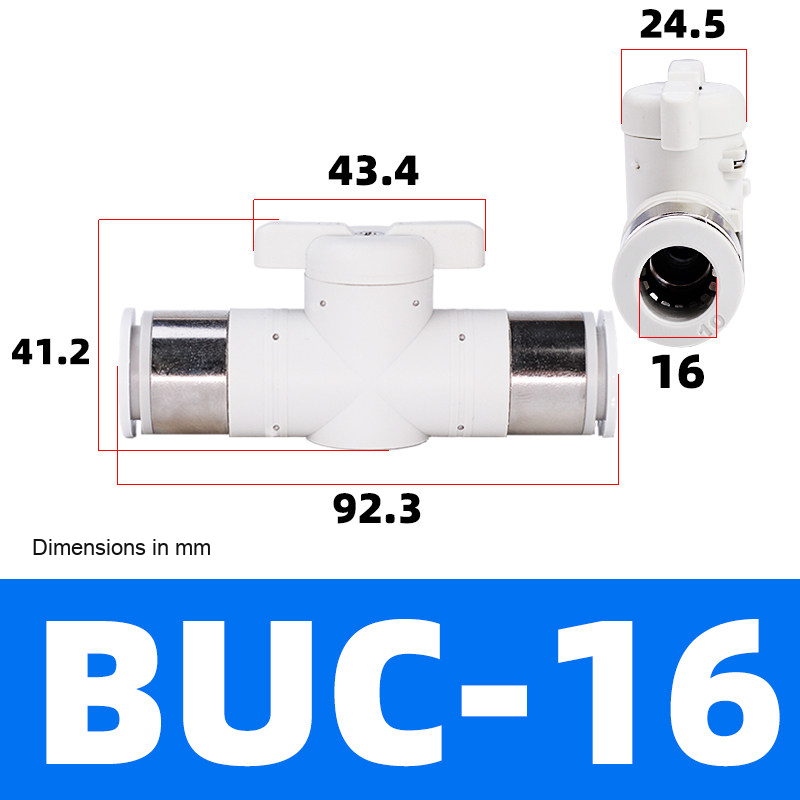 BOLTTE Premium White BUC-16 pneumatic manual shut-off valve