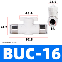 BOLTTE Premium White BUC-16 pneumatic manual shut-off valve