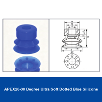 APEX20-30 Degree Ultra Soft Dotted Blue Silicone | exact-source clean product image