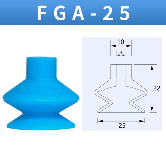 5pcs FGA Series Vacuum Suction Cups, corrugated vacuum suction cup nozzle FGA11/14/16/20/22/25/33/43/53/78-BOLTTE