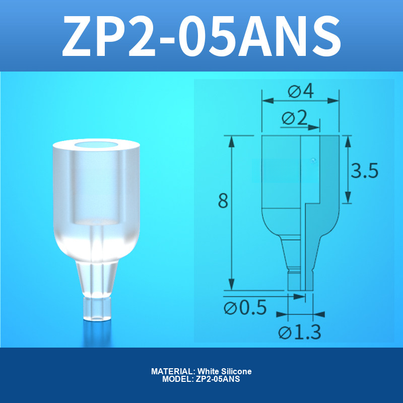 ZP2-05ANS ZP2-AN vacuum cup, threaded holder or fitting, with product view and technical drawing