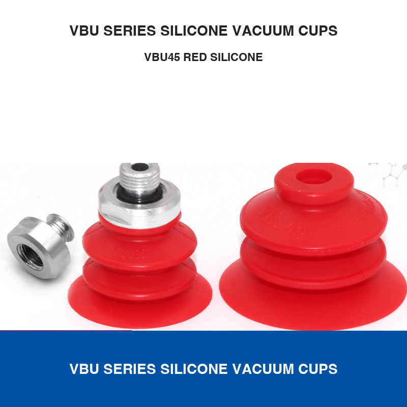 VBU45 Red Silicone VBU silicone vacuum cup or fitting