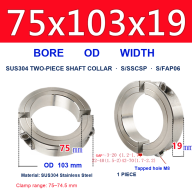 BOLTTE 304 Stainless Steel Two-Piece Shaft Collars - 3-120 mm Bore