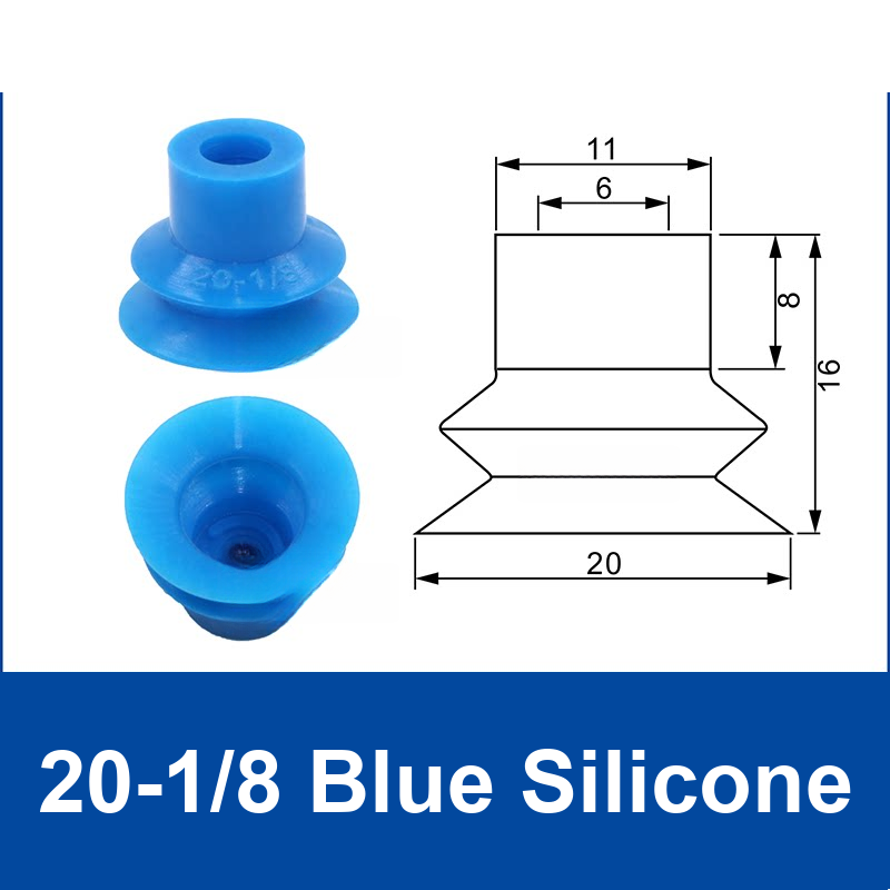 20-1/8 Blue Silicone | clean product image