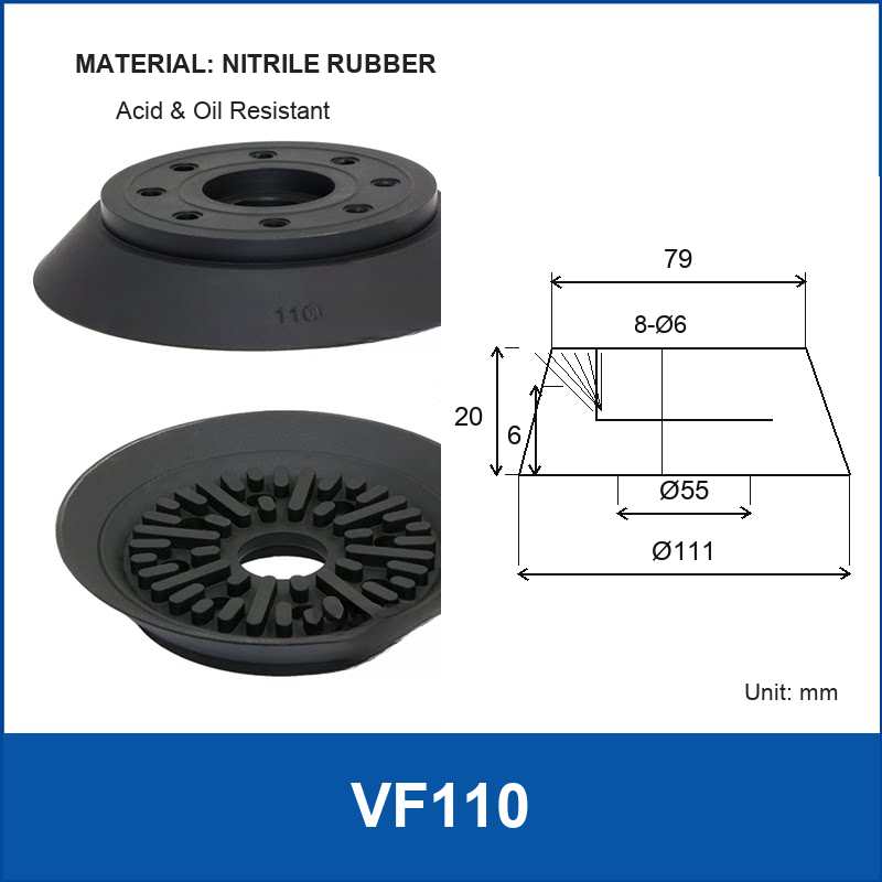 VF110 Black Suction Cup vacuum suction cup or fitting