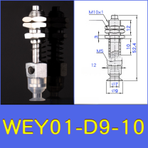 WEY01-d9-10 lightweight vacuum cup or spring-loaded assembly with technical drawing