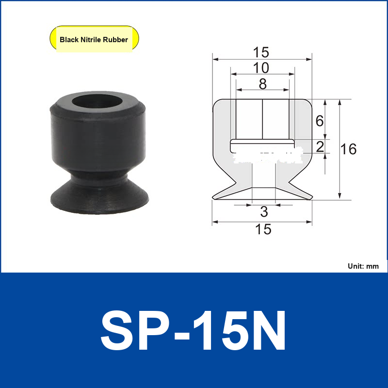 SP-15N Black Nitrile Rubber | clean product image