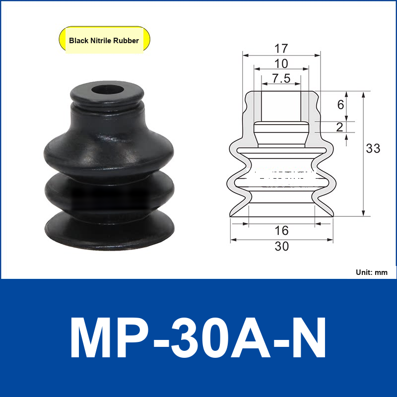 MP-30A-N Black Nitrile Rubber | clean product image