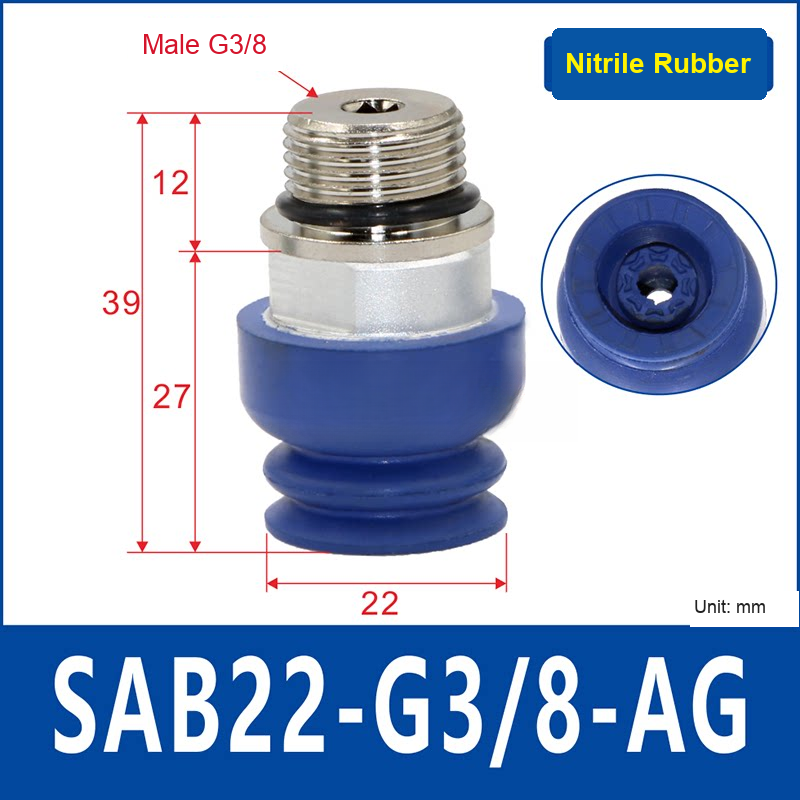 SAB22-G3/8-AG vacuum suction cup or fitting