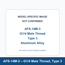 AFS-14M-3 – G1/4 Male Thread, Type 3, aluminum-alloy vacuum cup adapter model identification card