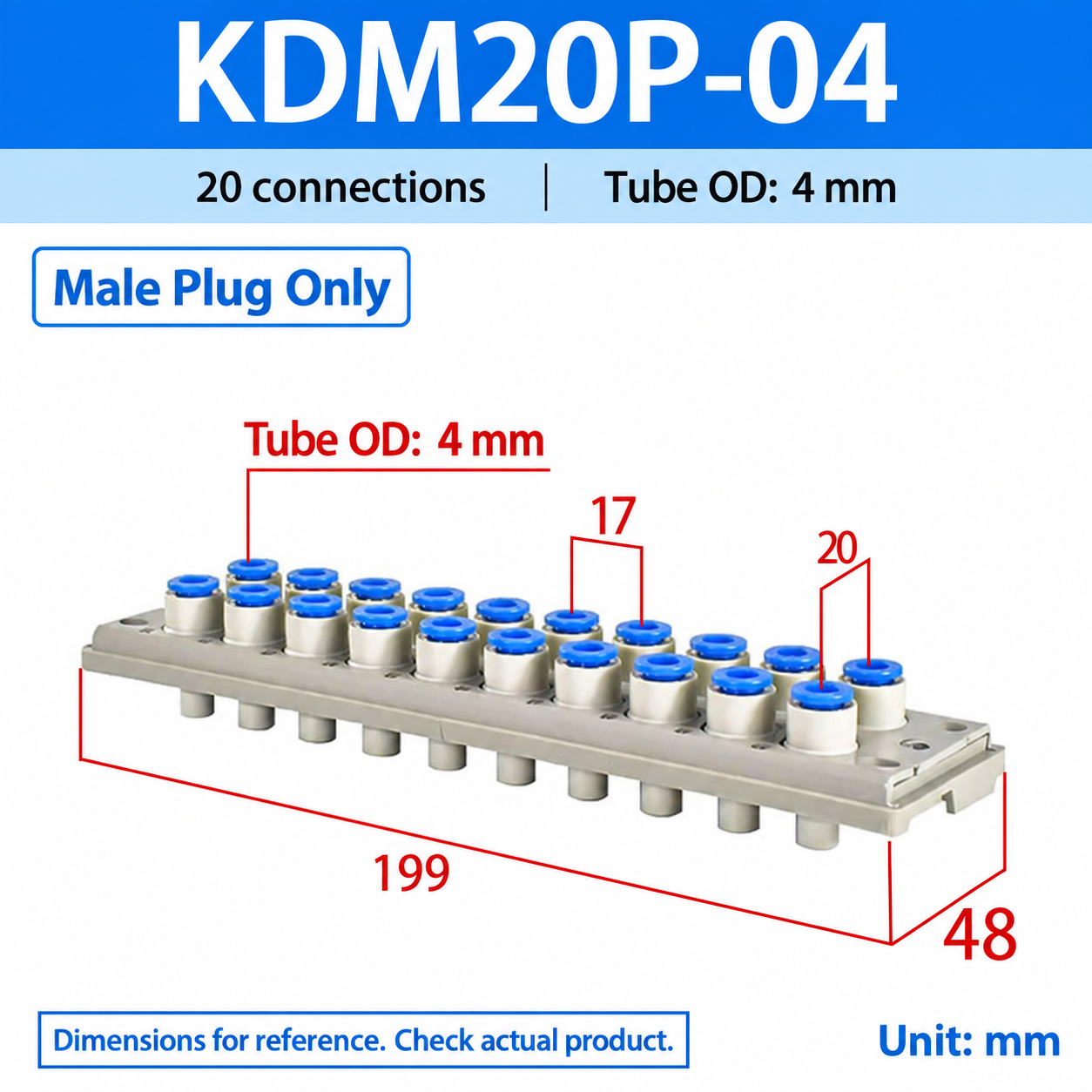 KDM20P-04 - Male Plug Only