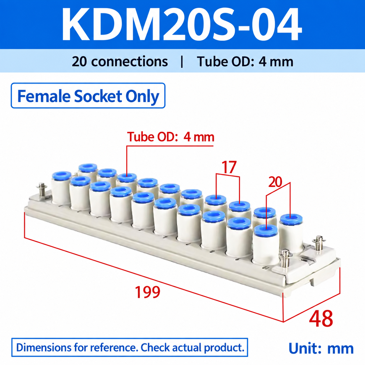 KDM20S-04 - Female Socket Only