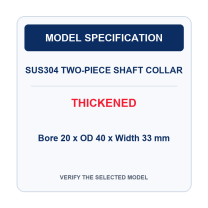 Thickened | Bore 20 x OD 40 x Width 33 mm model identification card