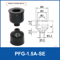 PFG PA Series Flat Vacuum Suction Cups in Silicone and Nitrile Rubber-BOLTTE