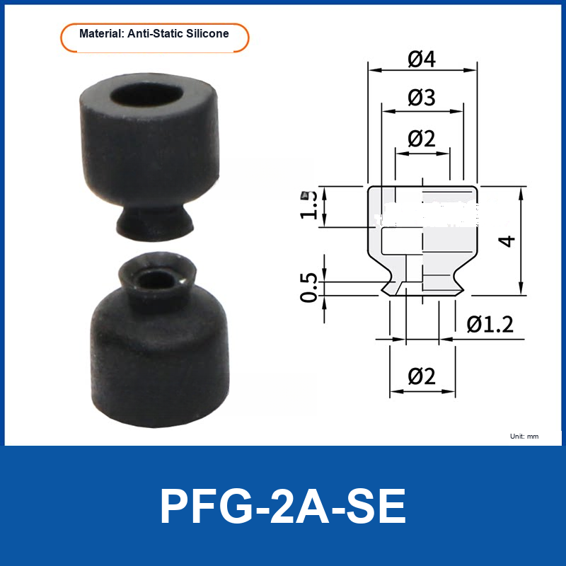 PFG PA Series Flat Vacuum Suction Cups in Silicone and Nitrile Rubber-BOLTTE