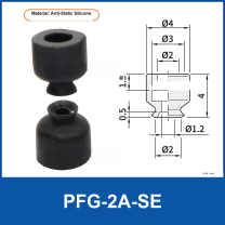 PFG PA Series Flat Vacuum Suction Cups in Silicone and Nitrile Rubber-BOLTTE