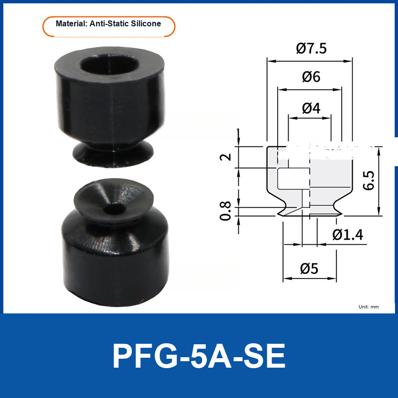 PFG PA Series Flat Vacuum Suction Cups in Silicone and Nitrile Rubber-BOLTTE