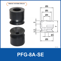 PFG PA Series Flat Vacuum Suction Cups in Silicone and Nitrile Rubber-BOLTTE