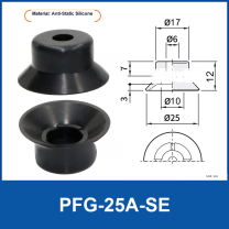 PFG PA Series Flat Vacuum Suction Cups in Silicone and Nitrile Rubber-BOLTTE