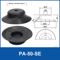 PFG PA Series Flat Vacuum Suction Cups in Silicone and Nitrile Rubber-BOLTTE