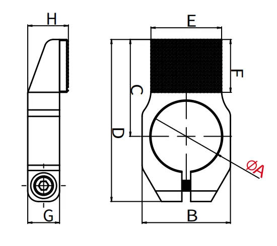 Custom-made product technical drawing with dimensions