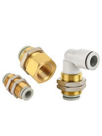 KQ2E KQ2LE straight elbow and female-thread bulkhead fittings original product photo