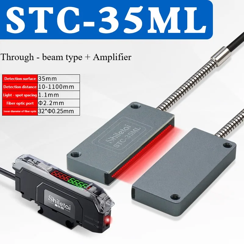 STC-10MLD Rectangular Matrix Fiber Sensor Amplifier Area Detection Diffuse Reflection Grating Counting Photoelectric Sensor-BOLTTE