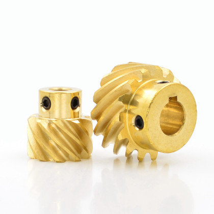 BOLTTE Brass Crossed Helical Gears – Module 1 and 1.5, 10–15 Teeth