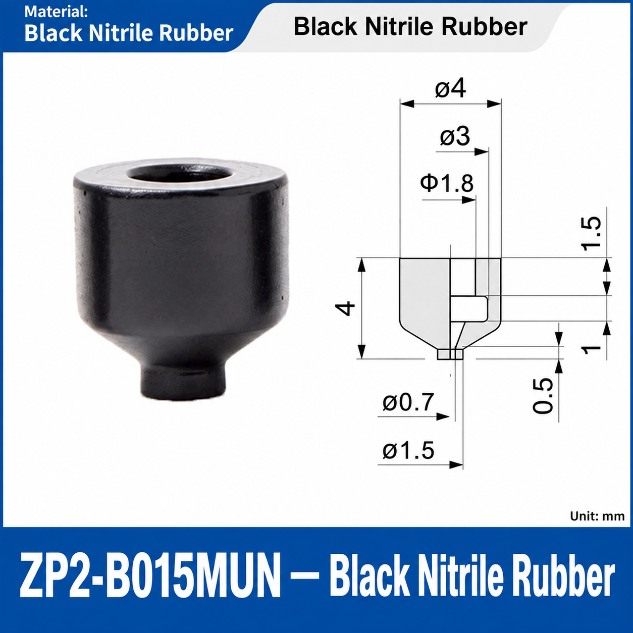 ZP2-B015MUN — Black Nitrile Rubber
