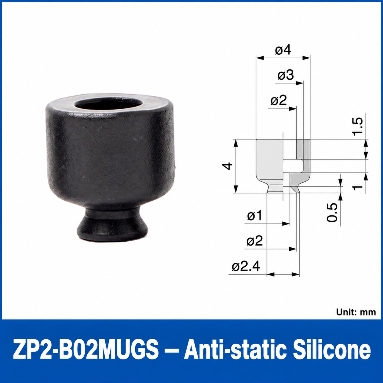 ZP2-B02MUGS — Anti-static Silicone